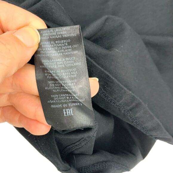 Via Delle Rose Siyah T Shirt Black Size Large NWOT - Picture 10 of 10